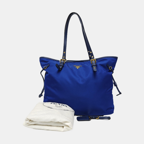 Nylon Tote Bag Blue
