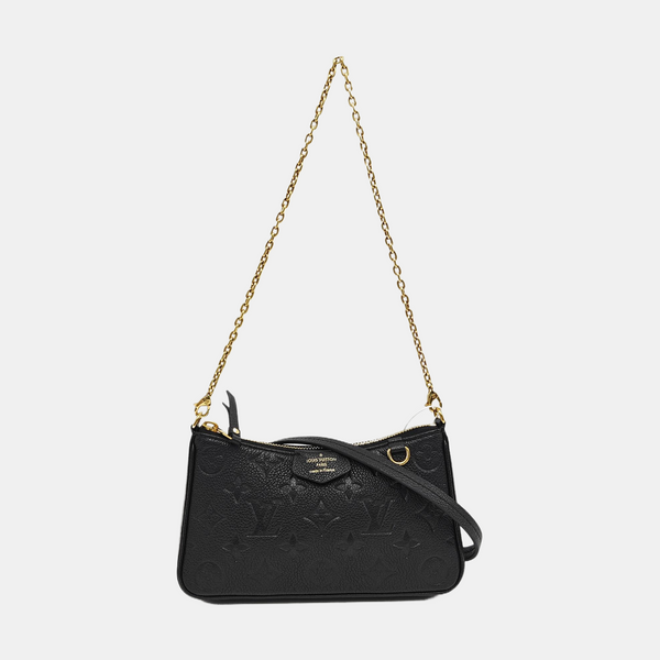 EASY POUCH ON STRAP Monogram Calfskin Black