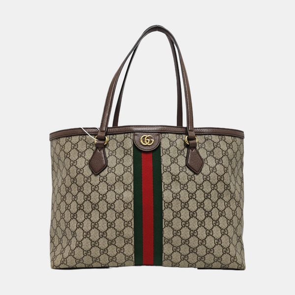 Monogram Coated Canvas Tote Bag Brown