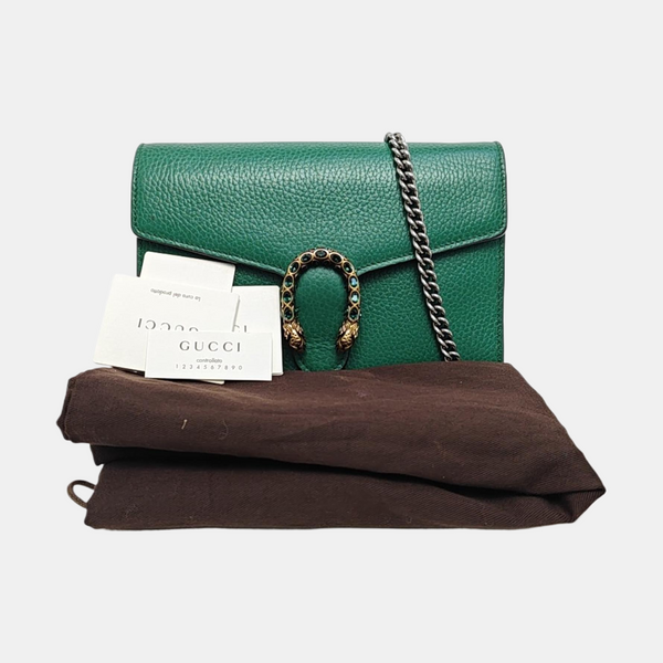 Authenticated pre-owned Dionysus Mini Calfskin Green - Shoulder Bag at Looply