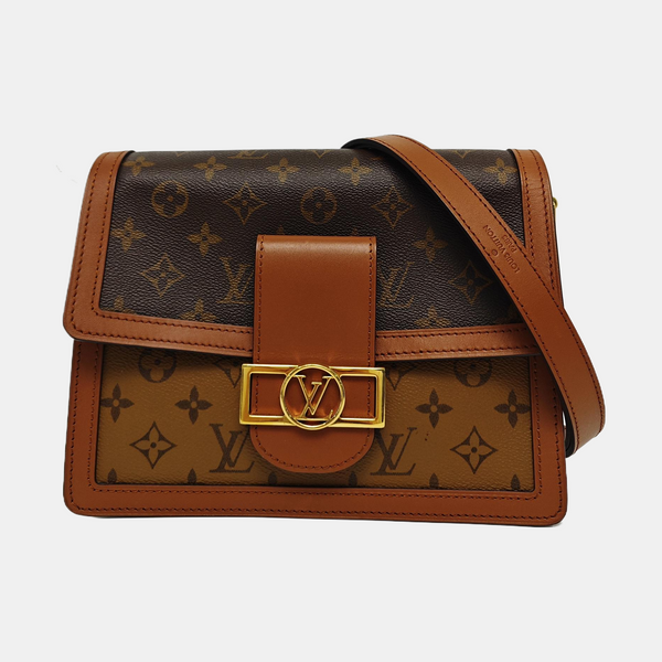 DAUPHINE MM Monogram Coated Canvas Brown