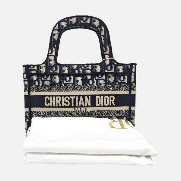 Book Tote Mini Canvas Blue