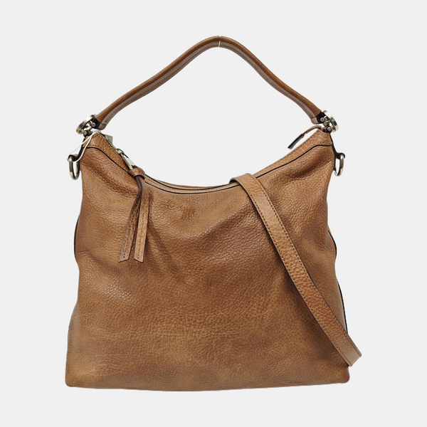 Calfskin Shoulder Bag Brown