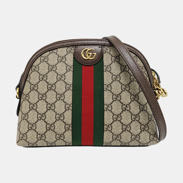 Ophidia Small Monogram Coated Canvas Beige
