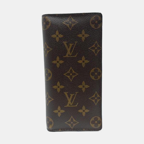 HINGE BRAZZA Monogram Coated Canvas Brown Wallet