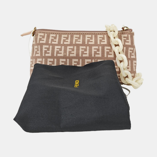 Fabric Top Handle Bag Beige