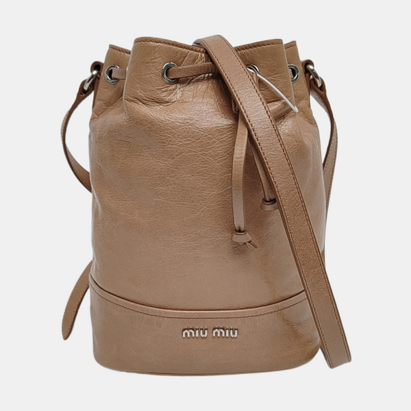 Calfskin Bucket Bag Brown