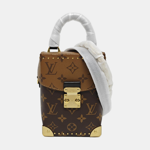 CAMERA BOX Monogram Coated Canvas Brown