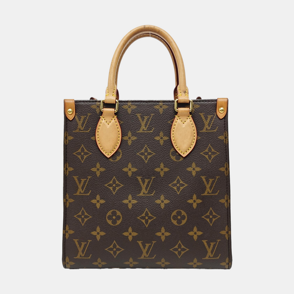 SAC PLAT BB Monogram Coated Canvas Brown