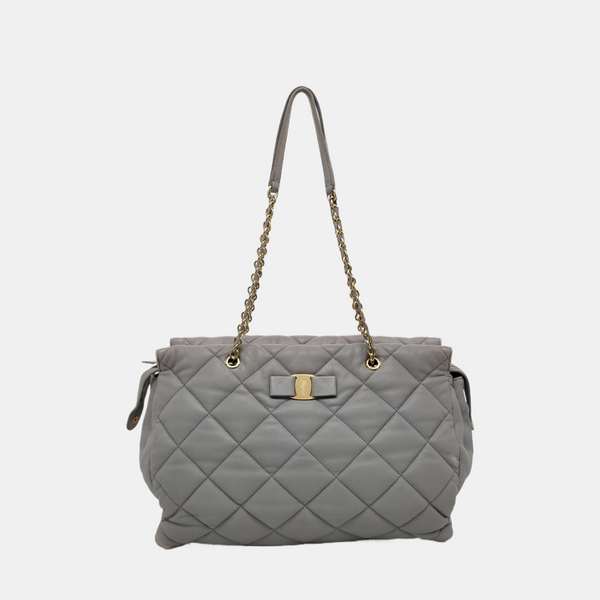Quilted Lambskin Gray