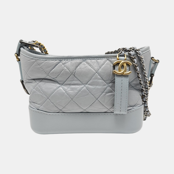 Authenticated pre-owned GABRIELLE Quilted Calfskin Blue - Shoulder Bag at Looply
