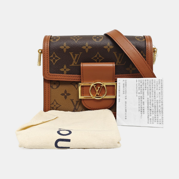 DAUPHINE Mini Monogram Coated Canvas Brown