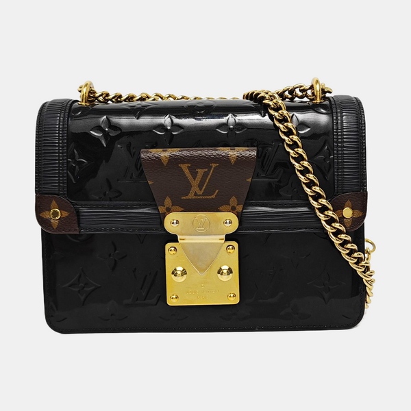 WYNWOOD Monogram Patent Leather Black