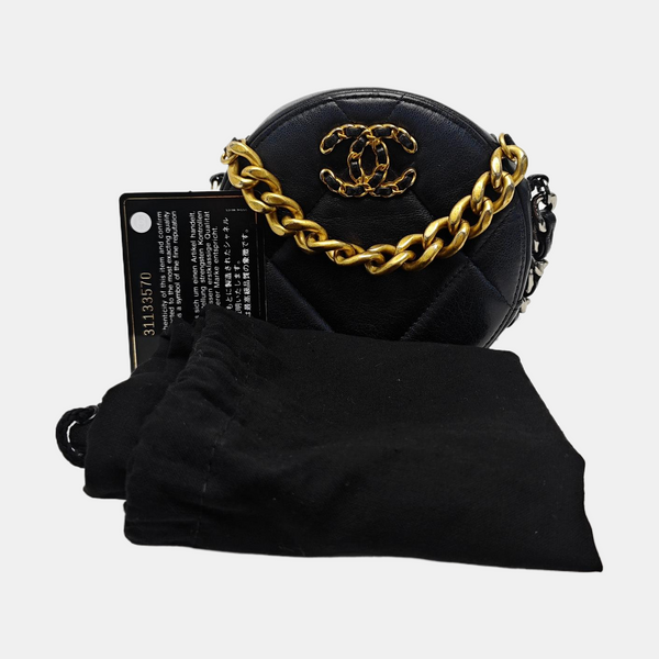 CHANEL 19 Quilted Lambskin Black