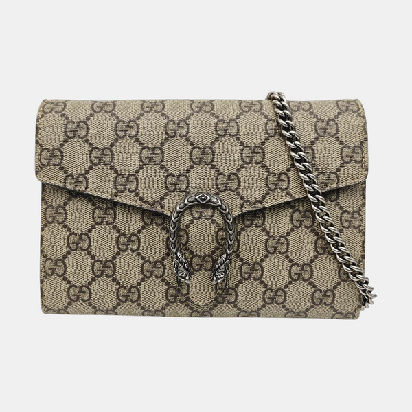 Dionysus Mini Monogram Coated Canvas Black