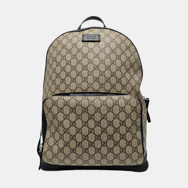 Monogram Coated Canvas Backpack Black