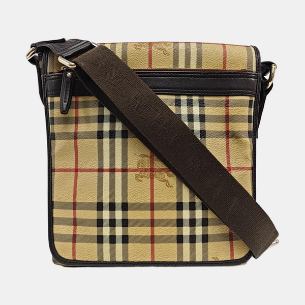 Coated Canvas Shoulder Bag Beige