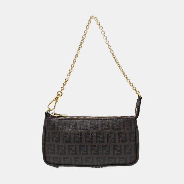Coated Canvas Tote Bag Brown