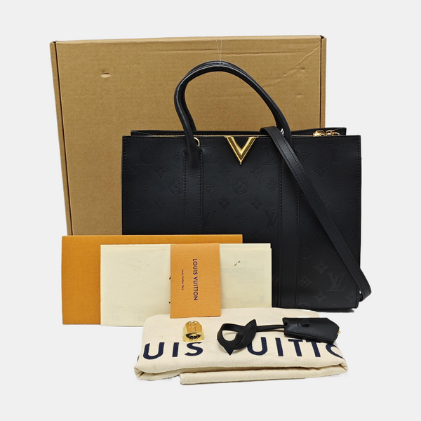 VERY MM Monogram Calfskin Black