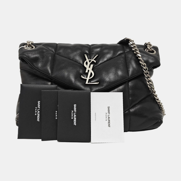 PUFFER Small Quilted Lambskin Black