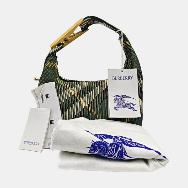 Fabric Top Handle Bag Green