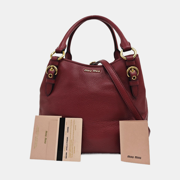 Bow Small Leather Beige