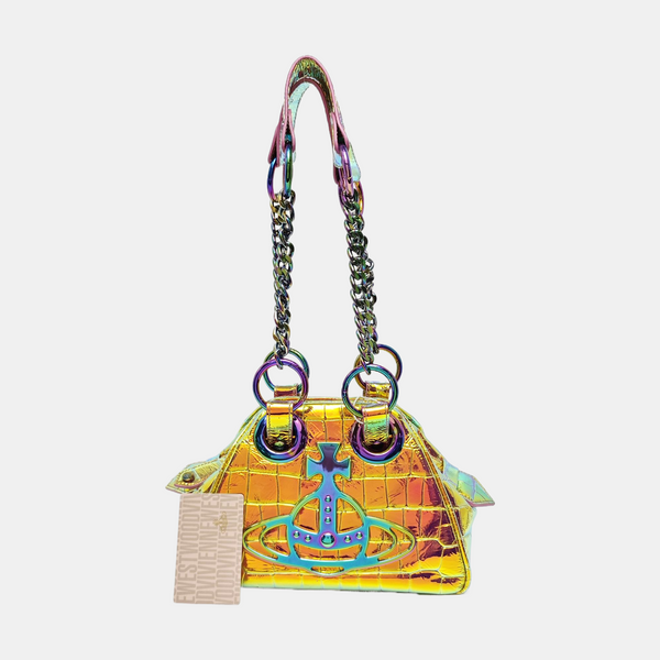 Leather Shoulder Bag Metallic