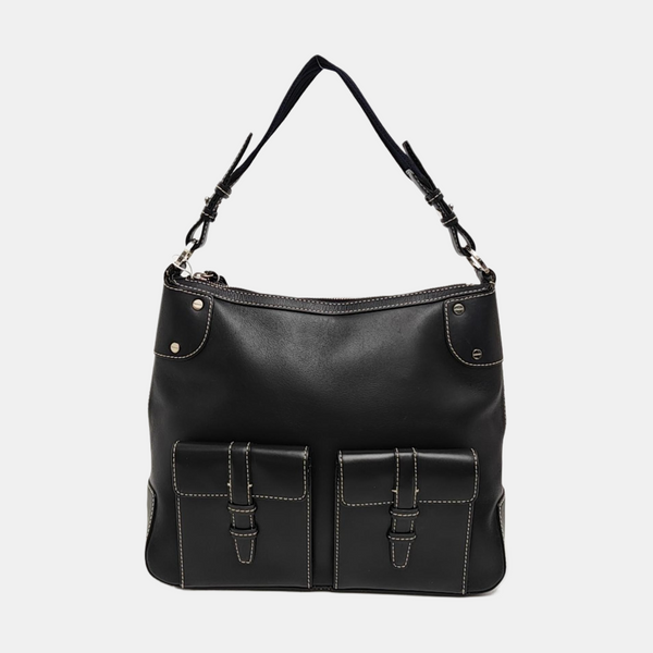 Calfskin Shoulder Bag Black