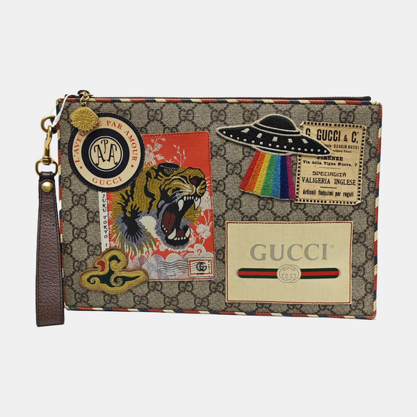 Courrier Monogram Coated Canvas Beige