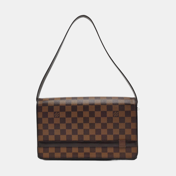 TRIBECA Damier Ebene Coated Canvas Brown