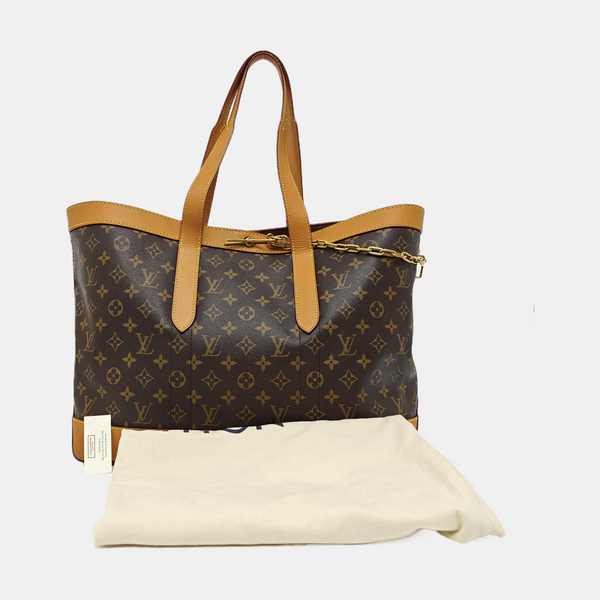 CABAS VOYAGE PM Monogram Coated Canvas Brown