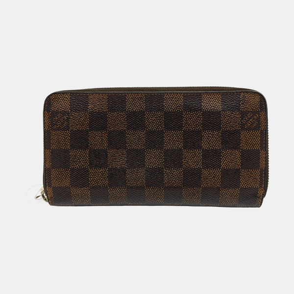 ZIPPY Damier Ebene Coated Canvas Brown Wallet
