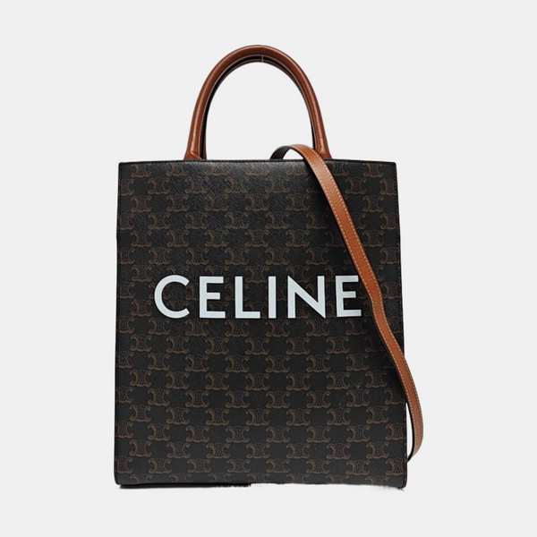 CABAS CELINE Small Coated Canvas Brown