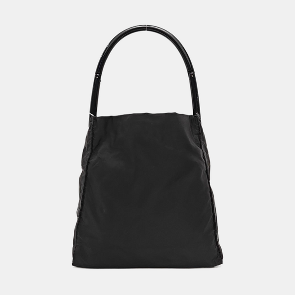 Nylon Top Handle Bag Black