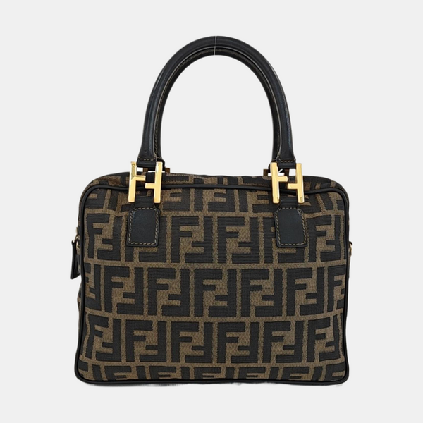 Monogram Canvas Top Handle Bag Brown