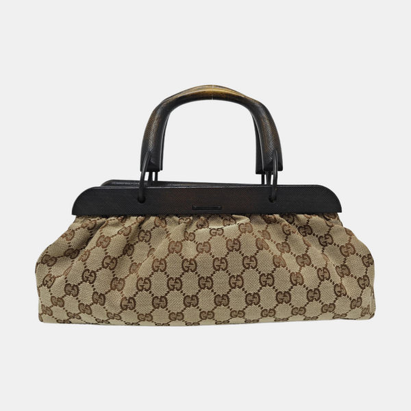 Monogram Canvas Tote Bag Beige