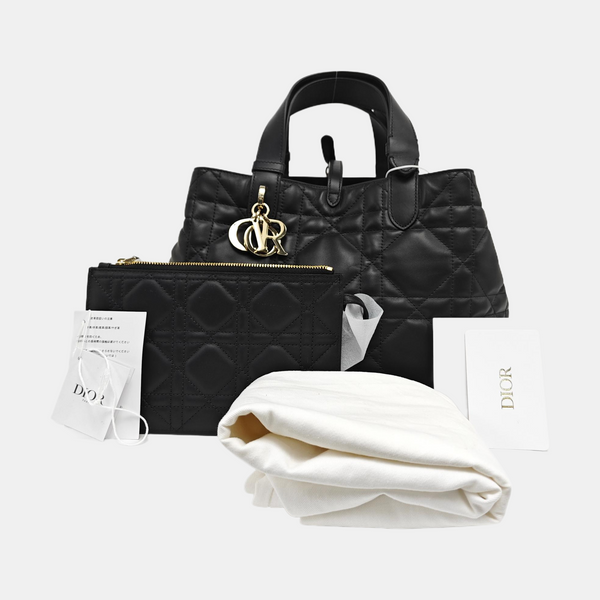 Toujours Medium Cannage Calfskin Black