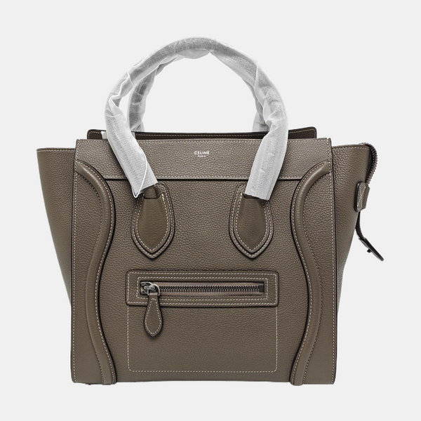 Authenticated pre-owned LUGGAGE Micro Calfskin Grey - Tote Bag at Looply