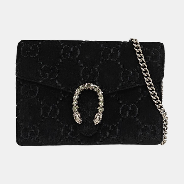 Authenticated pre-owned Dionysus Mini Monogram Velvet Black - Crossbody Bag at Looply