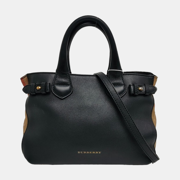 The Banner Small Calfskin Black