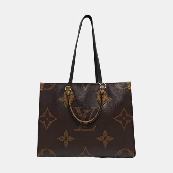 Authenticated pre-owned ONTHEGO MM Monogram Coated Canvas Brown - Tote Bag at Looply