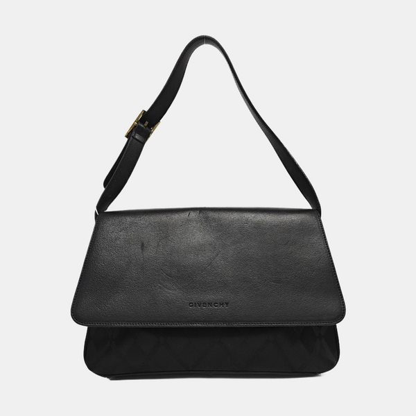 Nylon Shoulder Bag Black