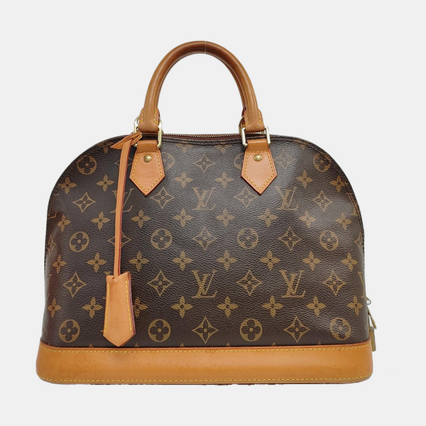 ALMA PM Monogram Coated Canvas Brown