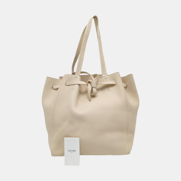 CABAS PHANTOM Small Calfskin White