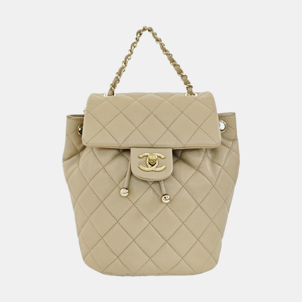 URBAN SPIRIT Quilted Grained Calfskin Beige