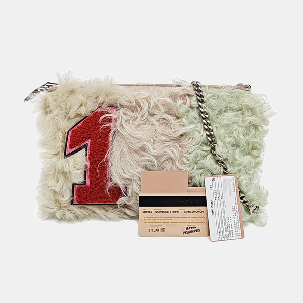 Quilted Fabric Shoulder Bag Multicolor