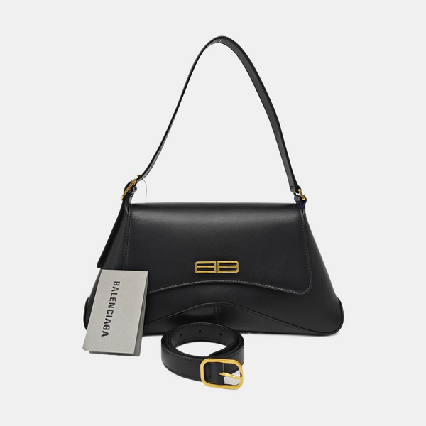 Calfskin Shoulder Bag Black