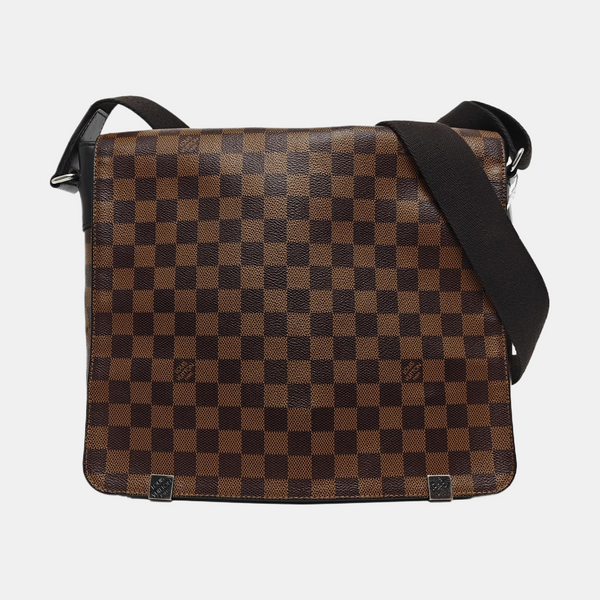 DISTRICT MM Damier Ebene Coated Canvas Brown