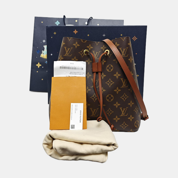 NÉONOÉ MM Monogram Coated Canvas Brown