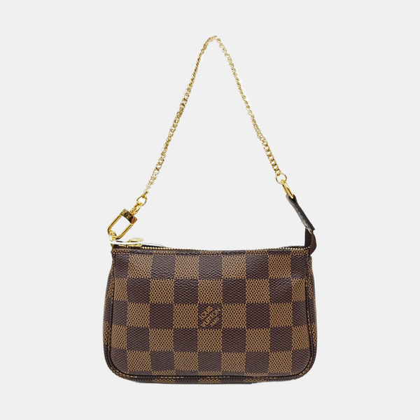 ACCESSOIRES Mini Damier Ebene Coated Canvas Brown